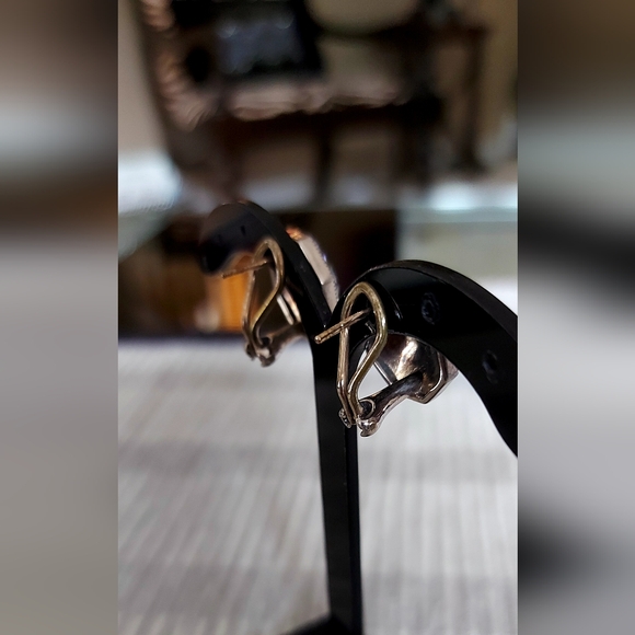 Silver with marcasite earrings - Picture 4 of 4